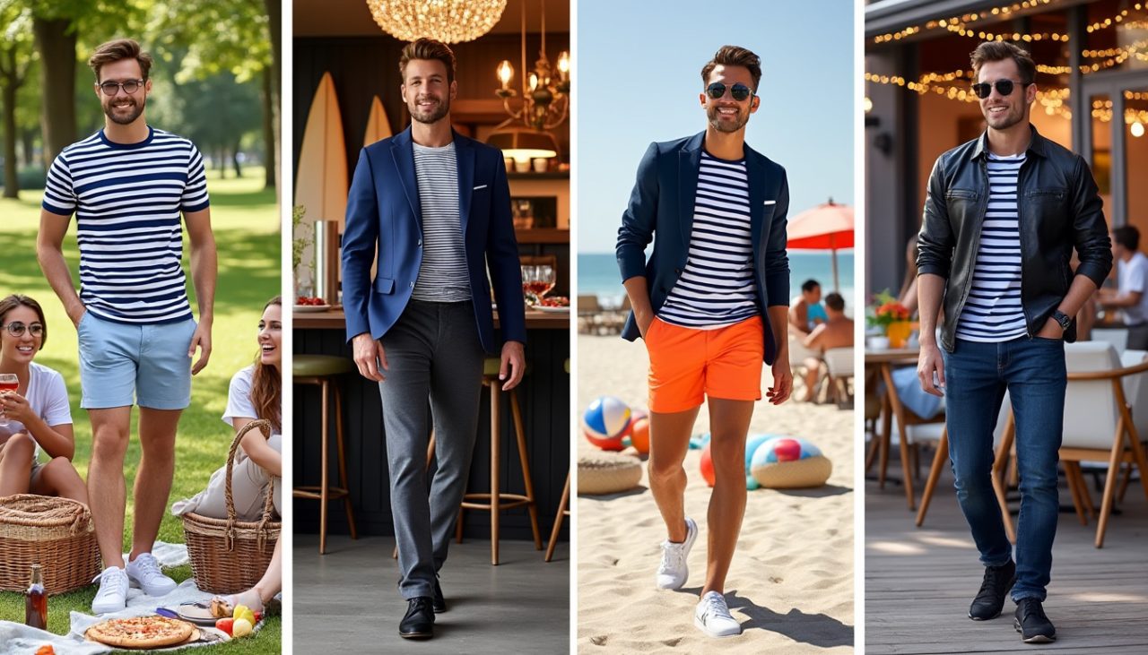 découvrez des conseils pratiques et des idées tendance pour associer un t-shirt rayé avec élégance en toutes circonstances. que ce soit pour une sortie décontractée, un rendez-vous professionnel ou une soirée entre amis, apprenez à créer des looks impeccables qui mettront en valeur votre style unique.
