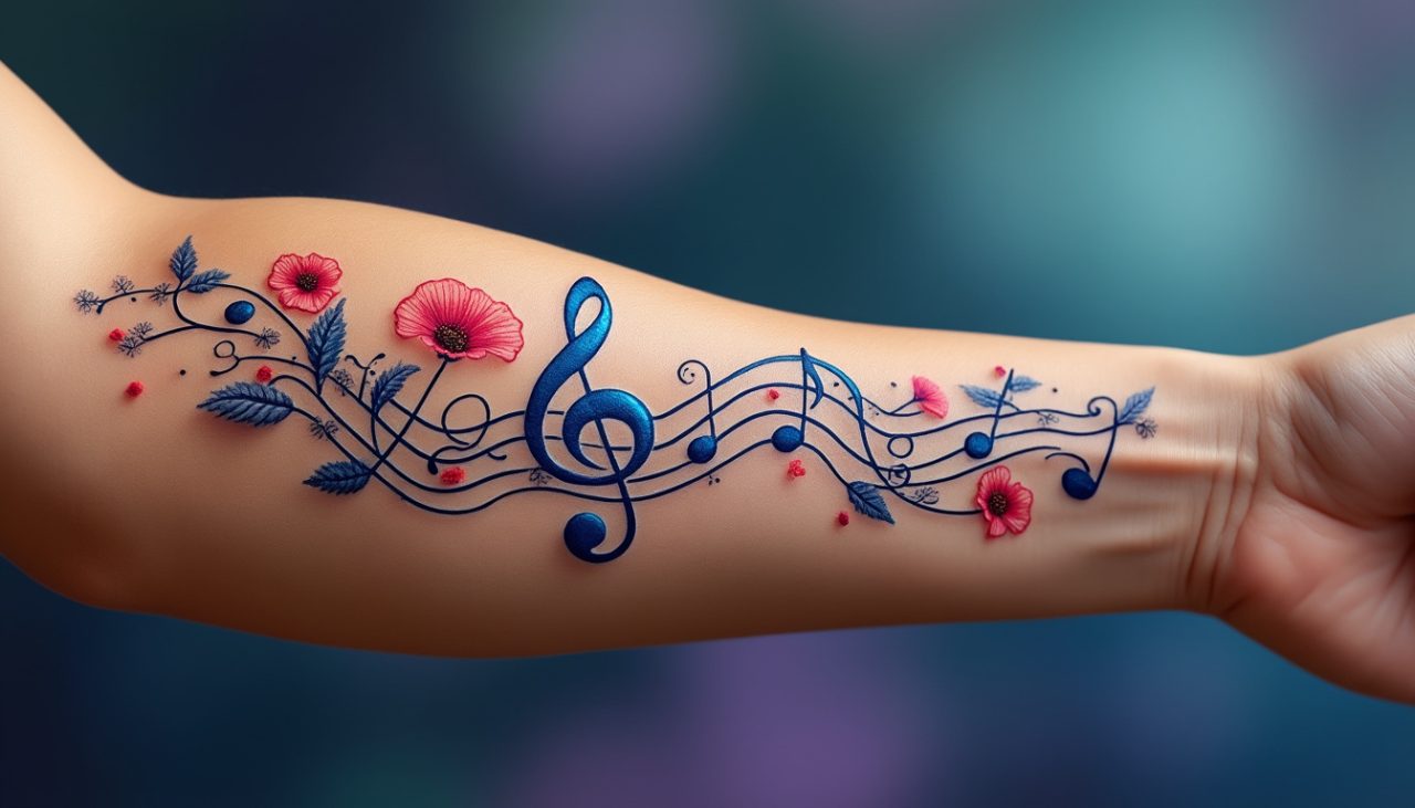 découvrez l'univers fascinant du tatouage note de musique, un symbole riche en significations personnelles et émotionnelles. laissez-vous inspirer par des designs uniques qui racontent votre histoire et votre passion pour la musique.