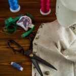 a_set_of_tools_and_threads_for_sewing_clothes_on_a_wooden_ba
